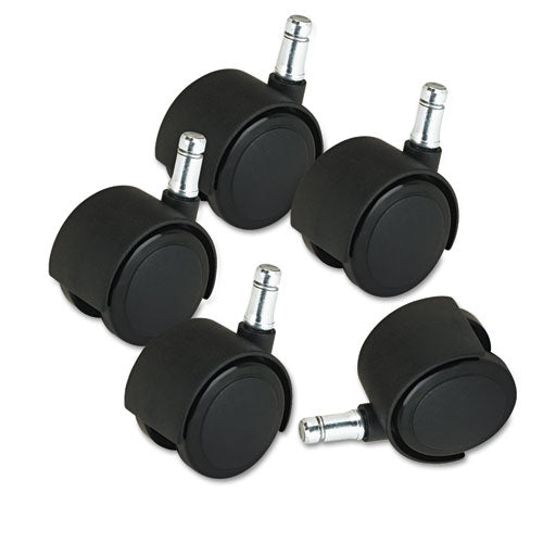 Master Caster® wholesale. Deluxe Duet Casters, Polyurethane, B And K Stems, 110 Lbs-caster, 5-set. HSD Wholesale: Janitorial Supplies, Breakroom Supplies, Office Supplies.
