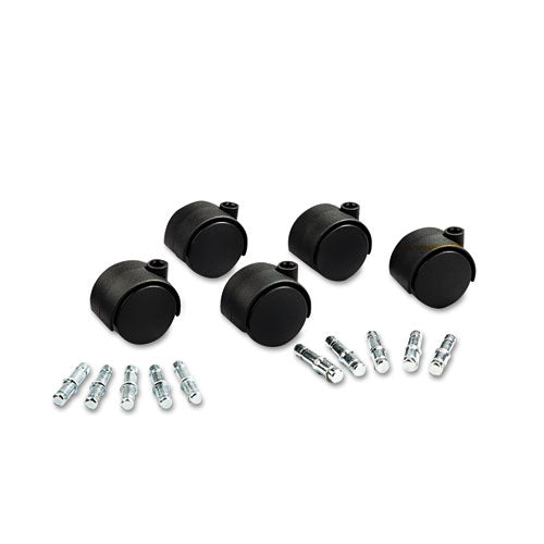 Master Caster® wholesale. Deluxe Duet Casters, Polyurethane, B And K Stems, 110 Lbs-caster, 5-set. HSD Wholesale: Janitorial Supplies, Breakroom Supplies, Office Supplies.