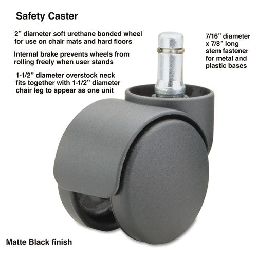 Master Caster® wholesale. Safety Casters, Oversize Neck Polyurethane, B Stem, 110 Lbs-caster, 5-set. HSD Wholesale: Janitorial Supplies, Breakroom Supplies, Office Supplies.