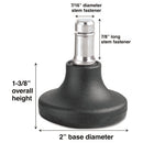 Master Caster® wholesale. Low Profile Bell Glides, B Stem, 110 Lbs-glide, 5-set. HSD Wholesale: Janitorial Supplies, Breakroom Supplies, Office Supplies.