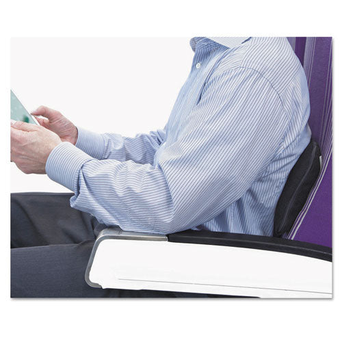 Master Caster® wholesale. Deluxe Lumbar Support Cushion With Memory Foam, 12.5w X 2.5d X 7.5h, Black. HSD Wholesale: Janitorial Supplies, Breakroom Supplies, Office Supplies.