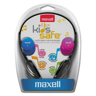 Maxell® wholesale. Kids Safe Headphones, Black With Interchangeable Caps In Pink-blue-silver. HSD Wholesale: Janitorial Supplies, Breakroom Supplies, Office Supplies.