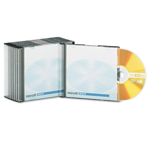 Maxell® wholesale. Dvd-r Discs, 4.7gb, 16x, W-jewel Cases, Gold, 10-pack. HSD Wholesale: Janitorial Supplies, Breakroom Supplies, Office Supplies.