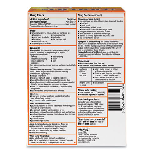 Motrin® IB wholesale. Ibuprofen Tablets, Two-pack, 50 Packs-box. HSD Wholesale: Janitorial Supplies, Breakroom Supplies, Office Supplies.