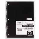 Mead® wholesale. Spiral Notebook, 1 Subject, Medium-college Rule, Assorted Color Covers, 10.5 X 7.5, 70 Sheets. HSD Wholesale: Janitorial Supplies, Breakroom Supplies, Office Supplies.