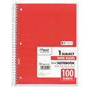 Mead® wholesale. Spiral Notebook, 1 Subject, Wide-legal Rule, Assorted Color Covers, 10.5 X 7.5, 100 Sheets. HSD Wholesale: Janitorial Supplies, Breakroom Supplies, Office Supplies.