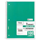 Mead® wholesale. Spiral Notebook, 1 Subject, Wide-legal Rule, Assorted Color Covers, 10.5 X 7.5, 100 Sheets. HSD Wholesale: Janitorial Supplies, Breakroom Supplies, Office Supplies.