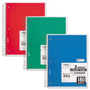 Mead® wholesale. Spiral Notebook, 5 Subjects, Medium-college Rule, Assorted Color Covers, 10.5 X 8, 180 Sheets. HSD Wholesale: Janitorial Supplies, Breakroom Supplies, Office Supplies.