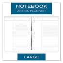 Cambridge® wholesale. Wirebound Guided Business Notebook, Action Planner, Dark Gray, 11 X 8.5, 80 Sheets. HSD Wholesale: Janitorial Supplies, Breakroom Supplies, Office Supplies.