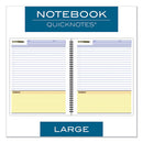 Cambridge® wholesale. Wirebound Guided Business Notebook, Quicknotes, Dark Gray, 11 X 8.5, 80 Sheets. HSD Wholesale: Janitorial Supplies, Breakroom Supplies, Office Supplies.