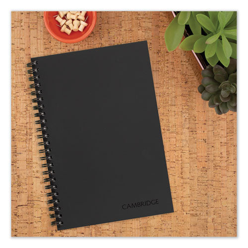 Cambridge® wholesale. Wirebound Business Notebook, Wide-legal Rule, Black Cover, 8 X 5, 80 Sheets. HSD Wholesale: Janitorial Supplies, Breakroom Supplies, Office Supplies.