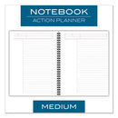 Cambridge® wholesale. Wirebound Action Planner Business Notebook, Dark Gray, 9.5 X 7.5, 80 Sheets. HSD Wholesale: Janitorial Supplies, Breakroom Supplies, Office Supplies.