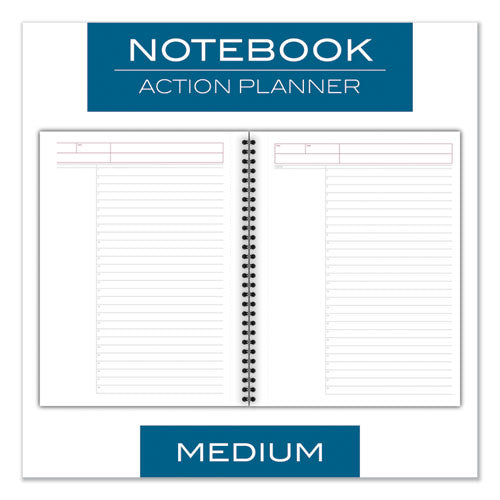 Cambridge® wholesale. Wirebound Action Planner Business Notebook, Dark Gray, 9.5 X 7.5, 80 Sheets. HSD Wholesale: Janitorial Supplies, Breakroom Supplies, Office Supplies.
