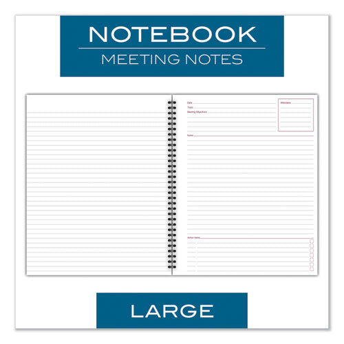 Cambridge® wholesale. Wirebound Guided Business Notebook, Meeting Notes, Dark Gray, 11 X 8.25, 80 Sheets. HSD Wholesale: Janitorial Supplies, Breakroom Supplies, Office Supplies.