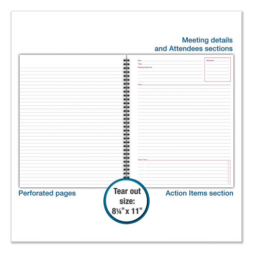 Cambridge® wholesale. Wirebound Guided Business Notebook, Meeting Notes, Dark Gray, 11 X 8.25, 80 Sheets. HSD Wholesale: Janitorial Supplies, Breakroom Supplies, Office Supplies.