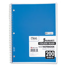 Mead® wholesale. Spiral Notebook, 5 Subjects, Medium-college Rule, Assorted Color Covers, 11 X 8, 200 Sheets. HSD Wholesale: Janitorial Supplies, Breakroom Supplies, Office Supplies.