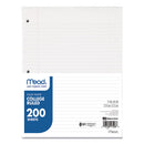 Mead® wholesale. Filler Paper, 3-hole, 8.5 X 11, College Rule, 200-pack. HSD Wholesale: Janitorial Supplies, Breakroom Supplies, Office Supplies.