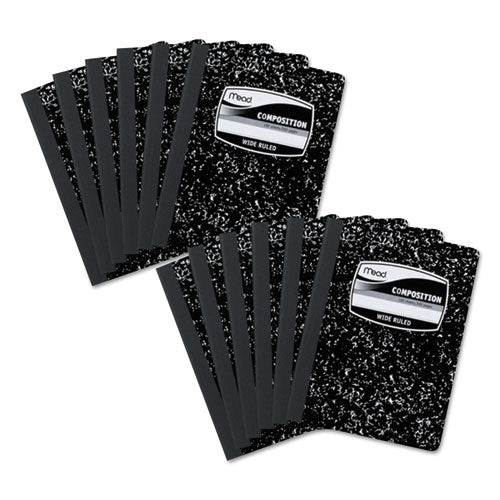 Mead® wholesale. Square Deal Composition Book, Wide-legal Rule, Black, 9.75 X 7.5, 100 Sheets, 12-pack. HSD Wholesale: Janitorial Supplies, Breakroom Supplies, Office Supplies.