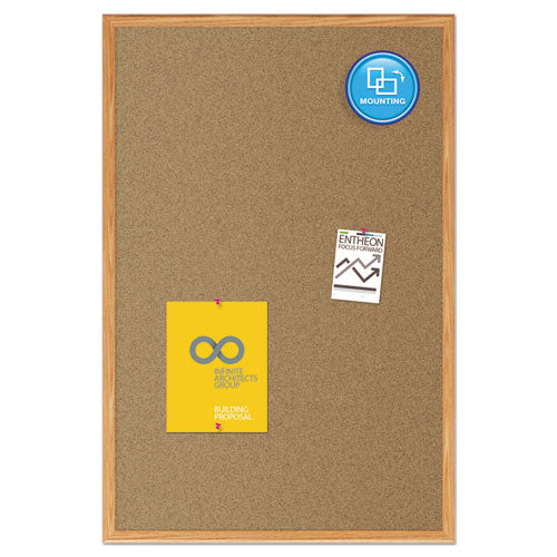 Mead® wholesale. Cork Bulletin Board, 48 X 36, Oak Frame. HSD Wholesale: Janitorial Supplies, Breakroom Supplies, Office Supplies.