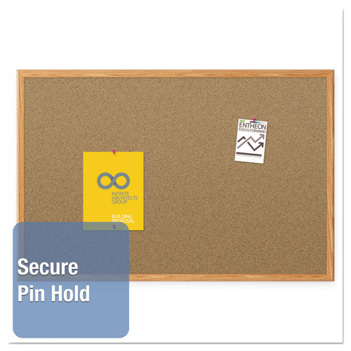 Mead® wholesale. Cork Bulletin Board, 48 X 36, Oak Frame. HSD Wholesale: Janitorial Supplies, Breakroom Supplies, Office Supplies.