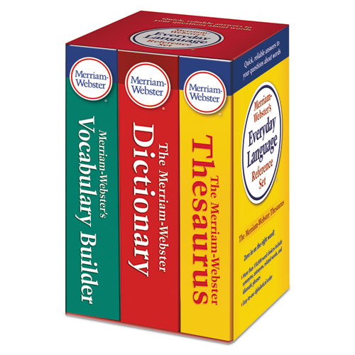 Merriam Webster® wholesale. Everyday Language Reference Set, Dictionary, Thesaurus, Vocabulary Builder. HSD Wholesale: Janitorial Supplies, Breakroom Supplies, Office Supplies.