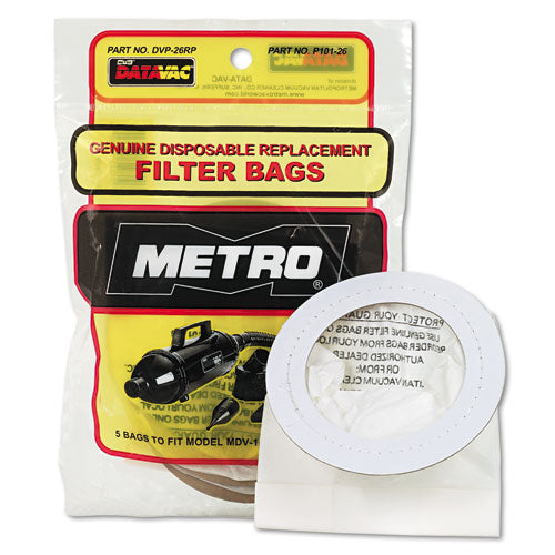 DataVac® wholesale. Replacement Bags For Handheld Steel Vacuum-blower, 5-pack. HSD Wholesale: Janitorial Supplies, Breakroom Supplies, Office Supplies.