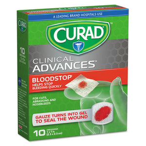 Curad® wholesale. Bloodstop Sterile Hemostat Gauze Pad, 1 X 1, 10-box. HSD Wholesale: Janitorial Supplies, Breakroom Supplies, Office Supplies.