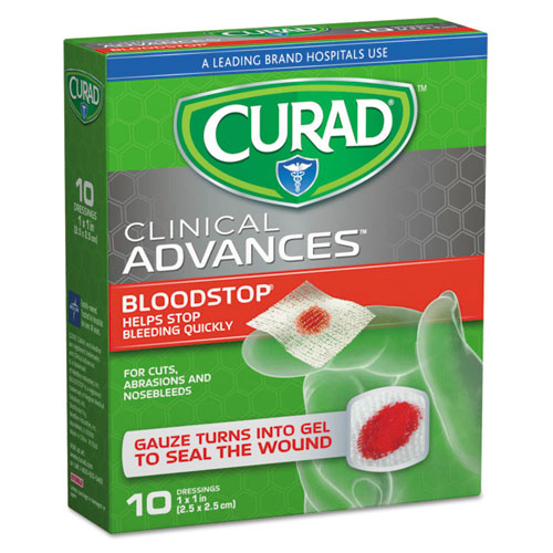 Curad® wholesale. Bloodstop Sterile Hemostat Gauze Pad, 1 X 1, 10-box. HSD Wholesale: Janitorial Supplies, Breakroom Supplies, Office Supplies.
