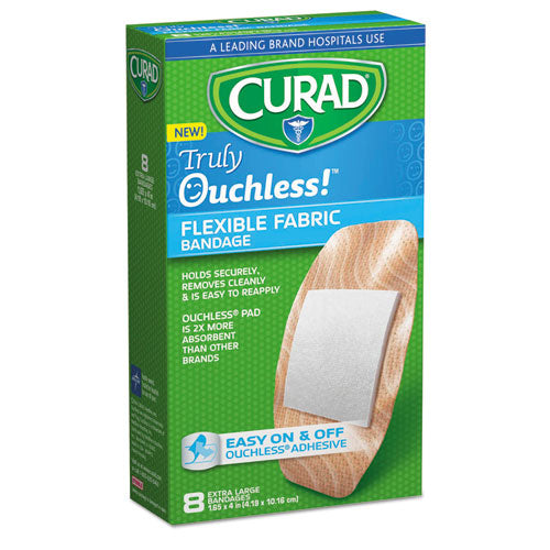 Curad® wholesale. Ouchless Flex Fabric Bandages, 1.65 X 4, 8-box. HSD Wholesale: Janitorial Supplies, Breakroom Supplies, Office Supplies.