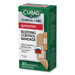 Curad® wholesale. Quickstop Flex Fabric Bandages, Assorted, 30-box. HSD Wholesale: Janitorial Supplies, Breakroom Supplies, Office Supplies.