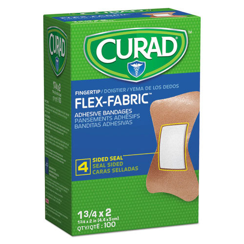 Curad® wholesale. Flex Fabric Bandages, Fingertip, 100-box. HSD Wholesale: Janitorial Supplies, Breakroom Supplies, Office Supplies.
