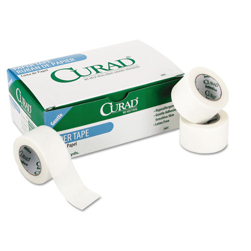 Curad® wholesale. Paper Adhesive Tape, 1" Core, 2" X 10 Yds, White, 6-pack. HSD Wholesale: Janitorial Supplies, Breakroom Supplies, Office Supplies.