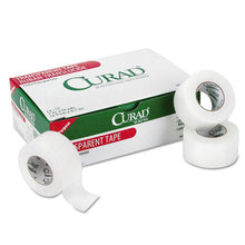 Load image into Gallery viewer, Curad® wholesale. Transparent Surgical Tape, 1&quot; Core, 1&quot; X 10 Yds, Clear, 12-pack. HSD Wholesale: Janitorial Supplies, Breakroom Supplies, Office Supplies.