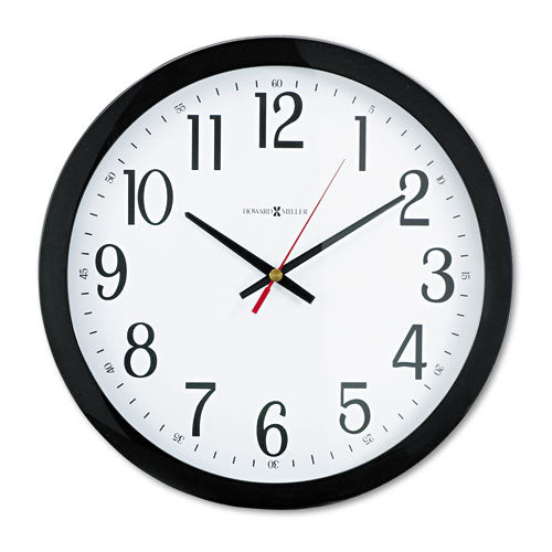 Howard Miller® wholesale. Gallery Wall Clock, 16" Overall Diameter, Black Case, 1 Aa (sold Separately). HSD Wholesale: Janitorial Supplies, Breakroom Supplies, Office Supplies.