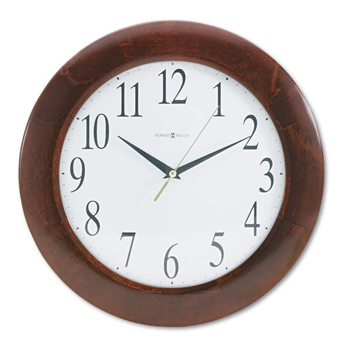 Howard Miller® wholesale. Corporate Wall Clock, 12.75" Overall Diameter, Cherry Case, 1 Aa (sold Separately). HSD Wholesale: Janitorial Supplies, Breakroom Supplies, Office Supplies.