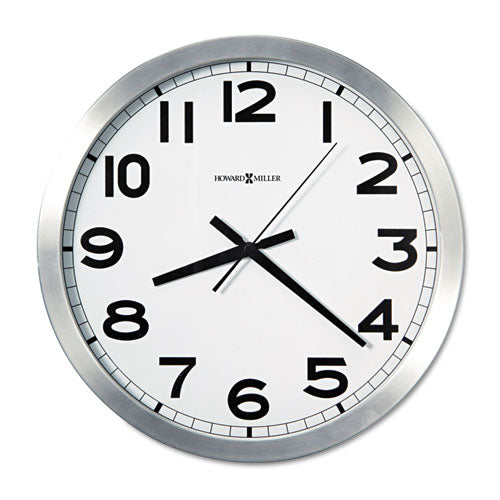 Howard Miller® wholesale. Spokane Wall Clock, 15.75" Overall Diameter, Silver Case, 1 Aa (sold Separately). HSD Wholesale: Janitorial Supplies, Breakroom Supplies, Office Supplies.