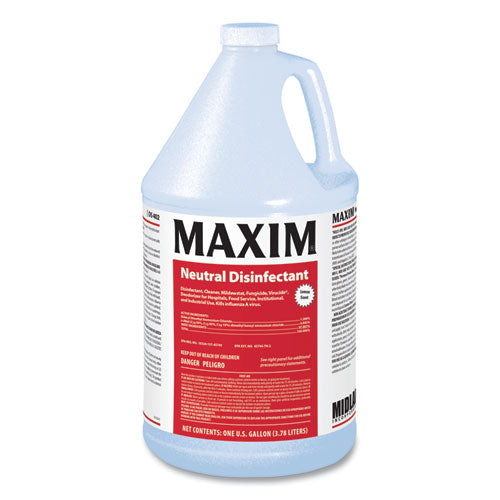 Maxim® wholesale. Neutral Disinfectant, Lemon Scent, 1 Gal Bottle, 4-carton. HSD Wholesale: Janitorial Supplies, Breakroom Supplies, Office Supplies.