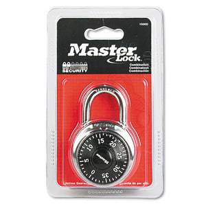 Master Lock® wholesale. Combination Lock, Stainless Steel, 1 7-8" Wide, Black Dial. HSD Wholesale: Janitorial Supplies, Breakroom Supplies, Office Supplies.