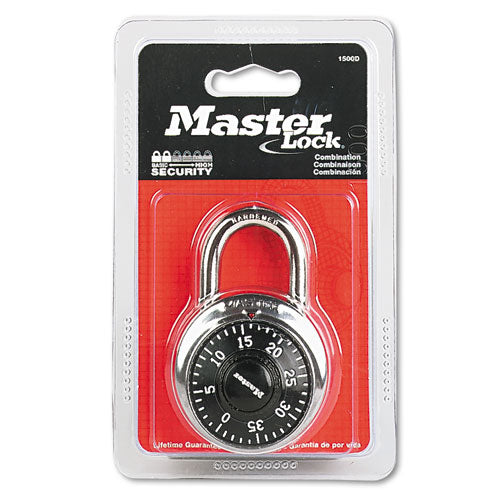 Master Lock® wholesale. Combination Lock, Stainless Steel, 1 7-8" Wide, Black Dial. HSD Wholesale: Janitorial Supplies, Breakroom Supplies, Office Supplies.