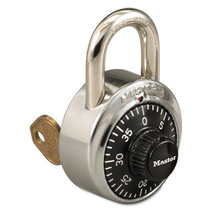 Master Lock® wholesale. Combination Stainless Steel Padlock W-key Cylinder, 1 7-8" Wide, Black-silver. HSD Wholesale: Janitorial Supplies, Breakroom Supplies, Office Supplies.