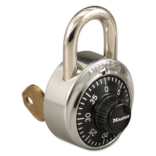 Master Lock® wholesale. Combination Stainless Steel Padlock W-key Cylinder, 1 7-8