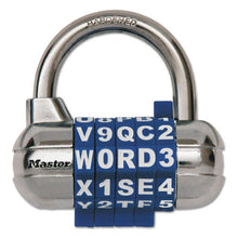 Load image into Gallery viewer, Master Lock® wholesale. Password Plus Combination Lock, Hardened Steel Shackle, 2 1-2&quot; Wide, Silver. HSD Wholesale: Janitorial Supplies, Breakroom Supplies, Office Supplies.