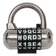 Load image into Gallery viewer, Master Lock® wholesale. Password Plus Combination Lock, Hardened Steel Shackle, 2 1-2&quot; Wide, Silver. HSD Wholesale: Janitorial Supplies, Breakroom Supplies, Office Supplies.