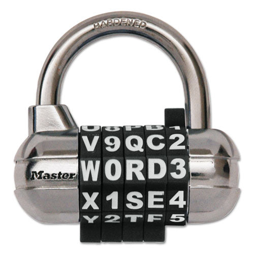 Master Lock® wholesale. Password Plus Combination Lock, Hardened Steel Shackle, 2 1-2" Wide, Silver. HSD Wholesale: Janitorial Supplies, Breakroom Supplies, Office Supplies.