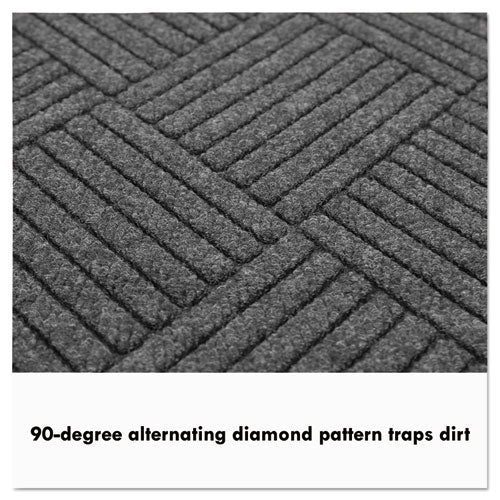 Guardian wholesale. Ecoguard Diamond Floor Mat, Single Fan, 36 X 72, Charcoal. HSD Wholesale: Janitorial Supplies, Breakroom Supplies, Office Supplies.