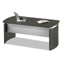 Load image into Gallery viewer, Safco® wholesale. Medina Series Laminate Curved Desk Top, 72&quot; X 36&quot;, Gray Steel. HSD Wholesale: Janitorial Supplies, Breakroom Supplies, Office Supplies.