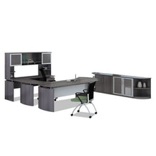 Load image into Gallery viewer, Safco® wholesale. Medina Series Laminate Curved Desk Top, 72&quot; X 36&quot;, Gray Steel. HSD Wholesale: Janitorial Supplies, Breakroom Supplies, Office Supplies.