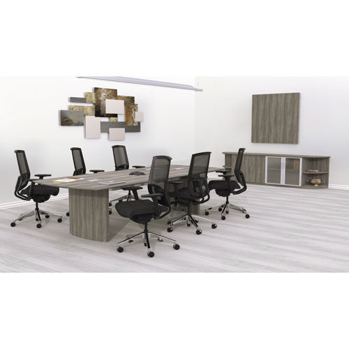 Safco® wholesale. Medina Conference Table Top, Half-section, 72 X 48, Gray Steel. HSD Wholesale: Janitorial Supplies, Breakroom Supplies, Office Supplies.
