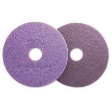 Load image into Gallery viewer, Scotch-Brite™ wholesale. Diamond Floor Pads, Burnish-buff, 20&quot; Diameter, Purple, 5-carton. HSD Wholesale: Janitorial Supplies, Breakroom Supplies, Office Supplies.