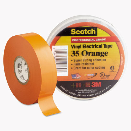 3M™ wholesale. 3M™  35 Vinyl Electrical Color Coding Tape, 3" Core, 0.75" X 66 Ft, Orange. HSD Wholesale: Janitorial Supplies, Breakroom Supplies, Office Supplies.